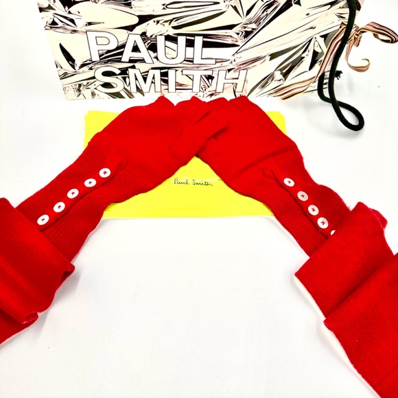 PAUL SMITH Cashmere & Wool Full Length Fingerless Gloves BNIB - Picture 2 of 6